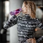 Nadezhda Grishaeva drinking water
