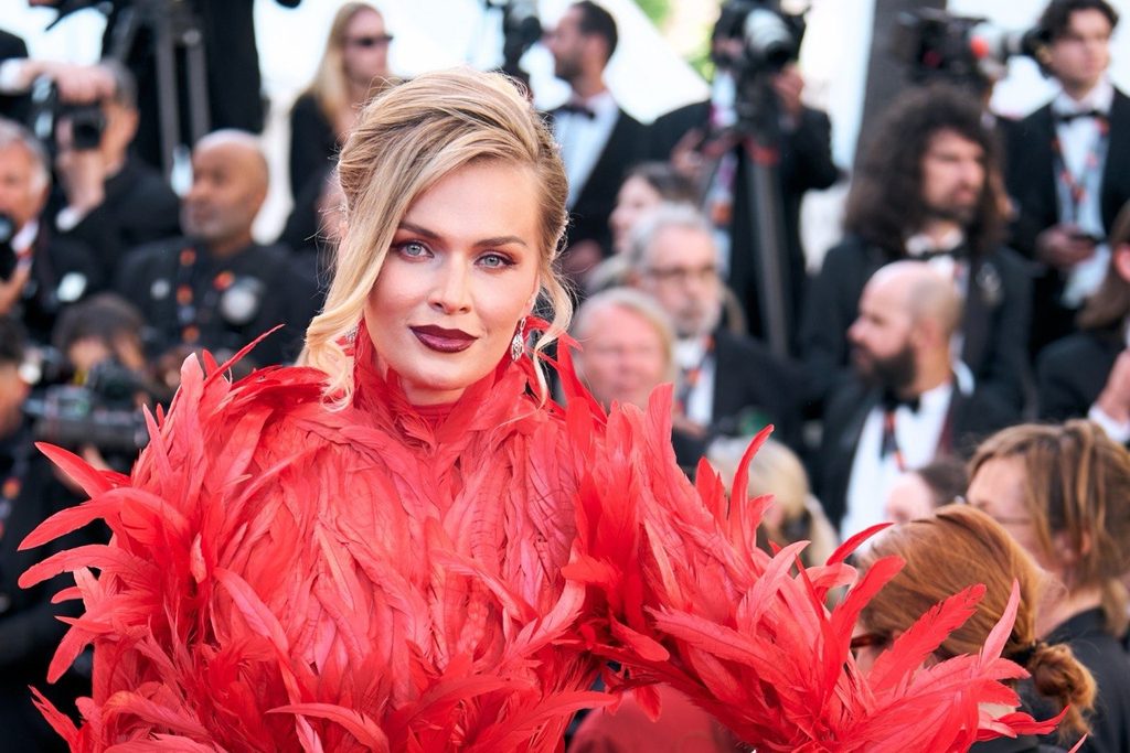 Nadezhda Grishaeva in a red dress at Cannes Festival 2026 